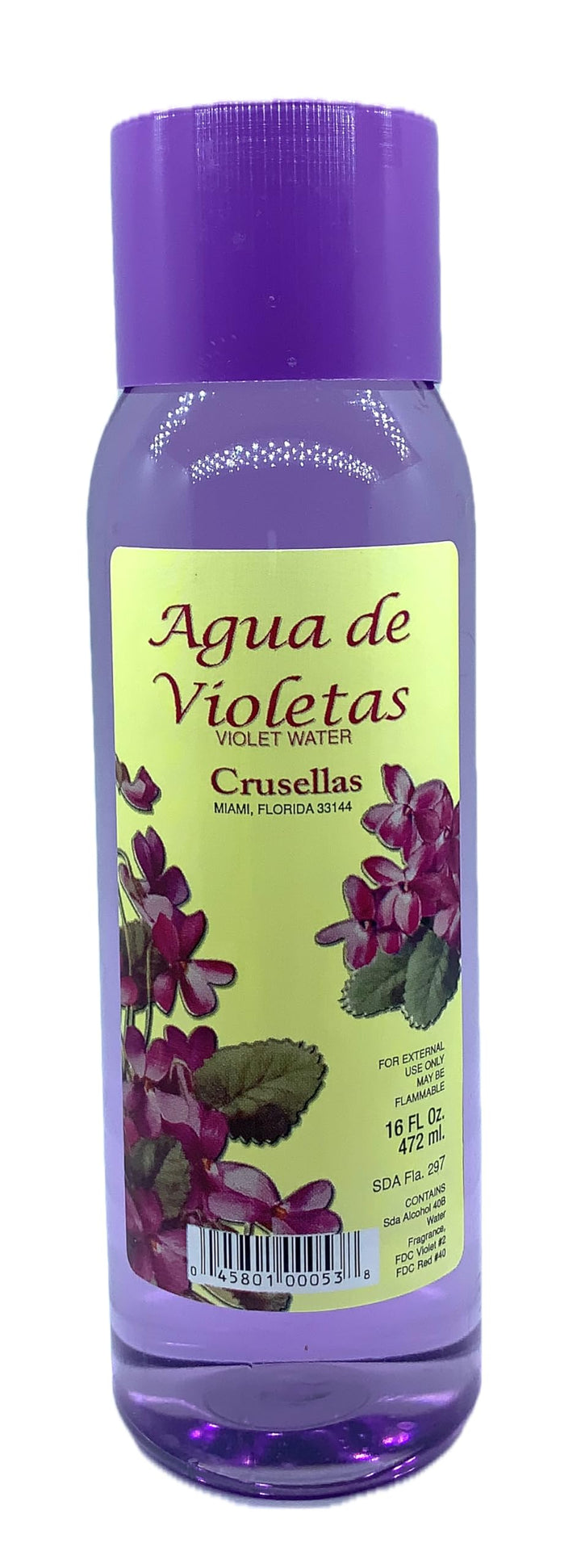 Crusellas Violet Water Cologne 16 Fl Oz (Agua De Violetas)