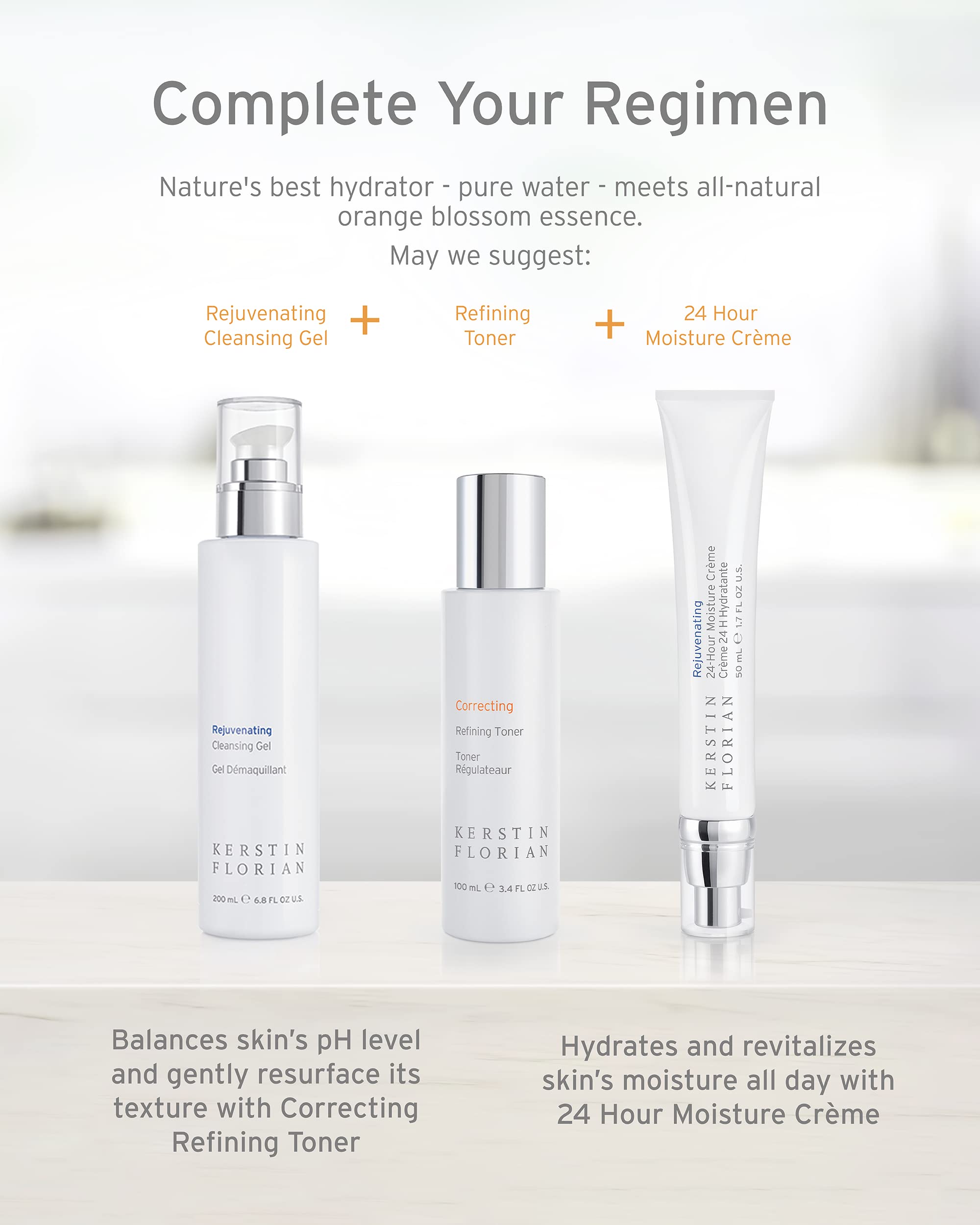 Kerstin Florian Rejuvenating Cleansing Gel, Gentle Face Wash and Makeup Remover 200ml/6.8 fl oz