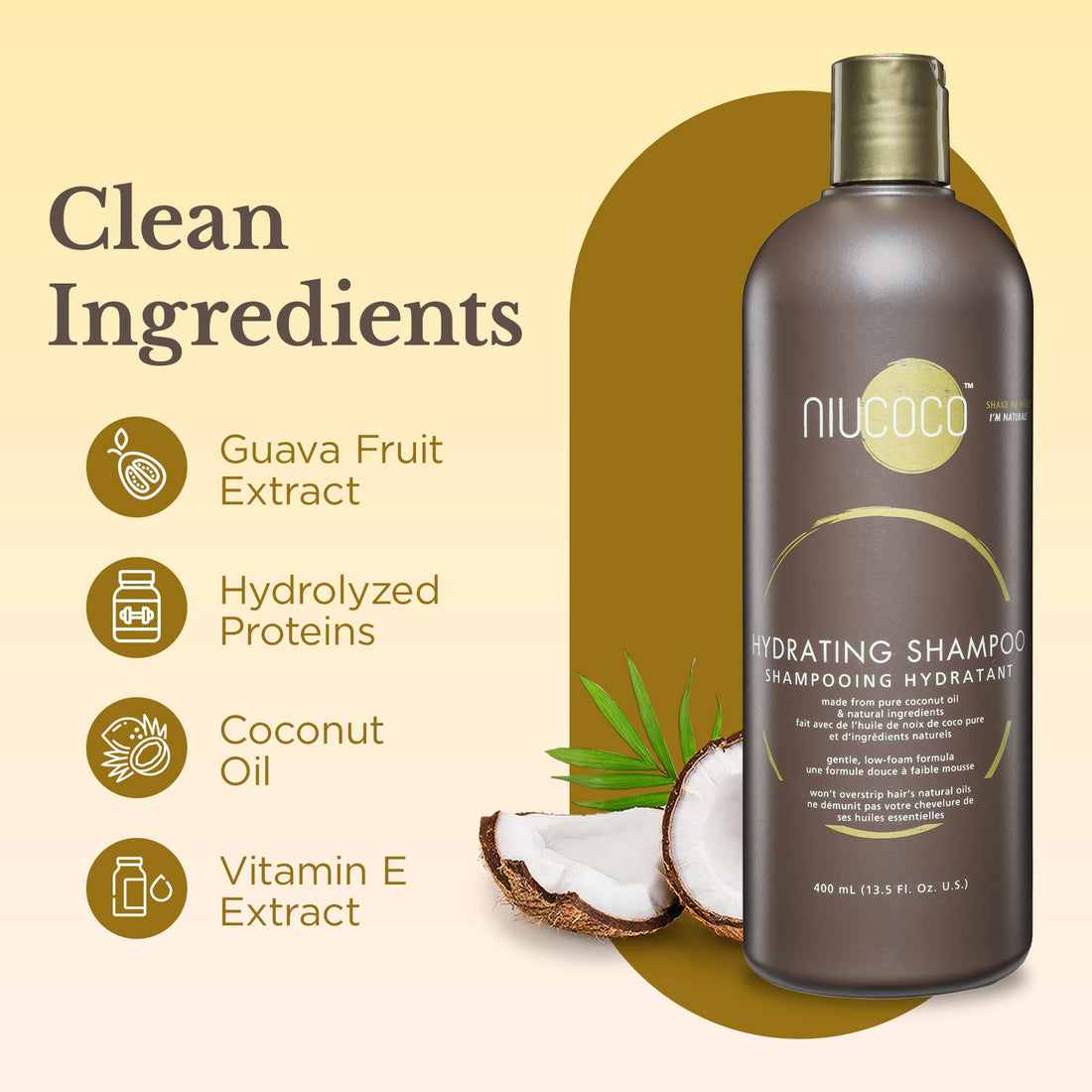 NIUCOCO Anti Dandruff Natural Hydrating Shampoo