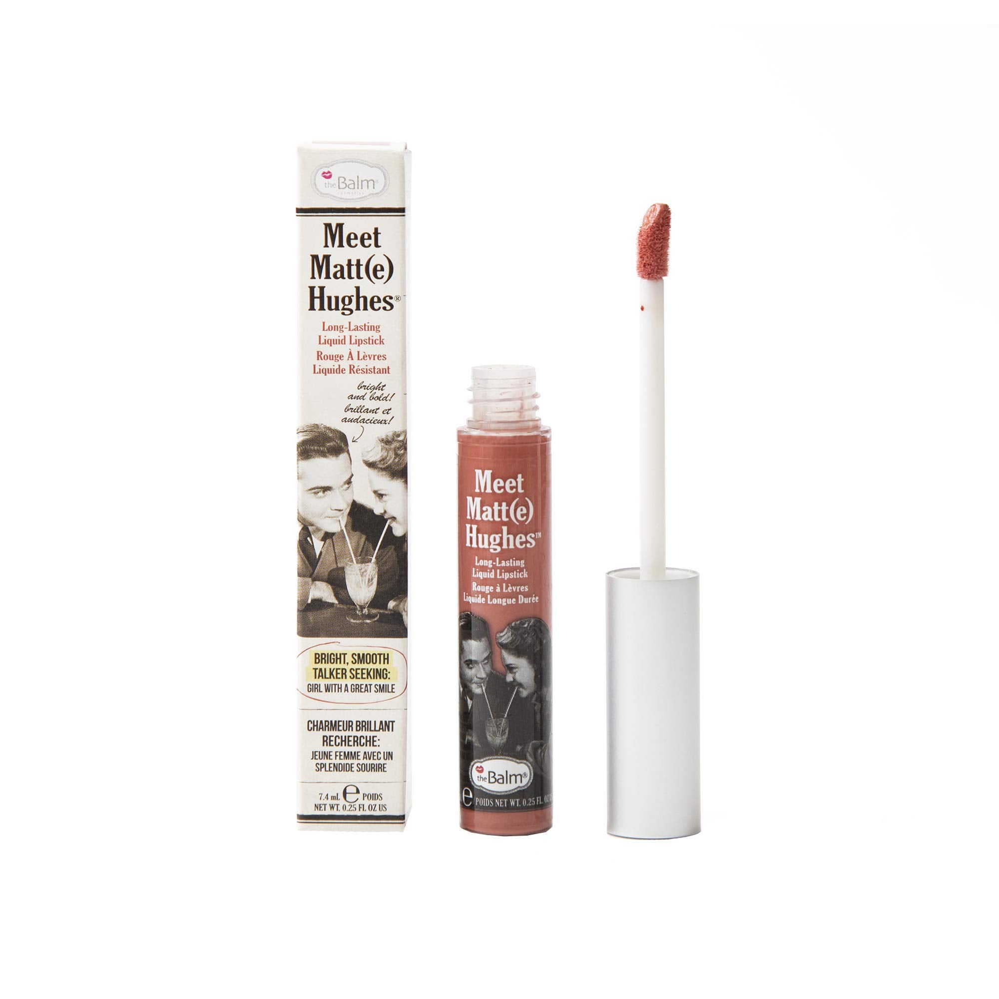 theBalm Meet Matte Hughes Long Lasting Liquid Lipstick, Doting, 7.4ml
