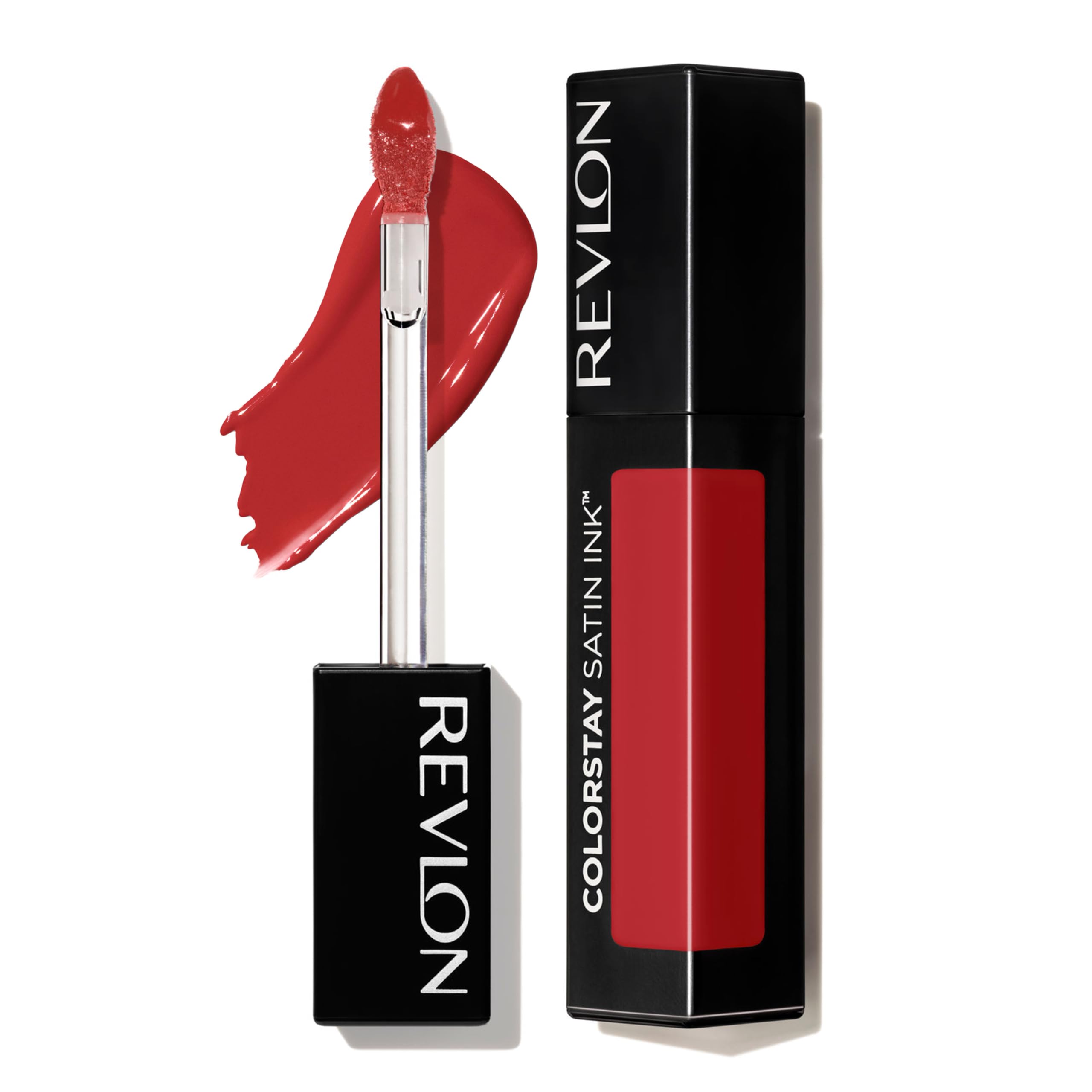 Revlon ColorStay Satin Ink Liquid Lipstick, Longwear Rich Lip Colors, Formulated with Black Currant Seed Oil, 018 Fired Up, 0.17 fl. oz.