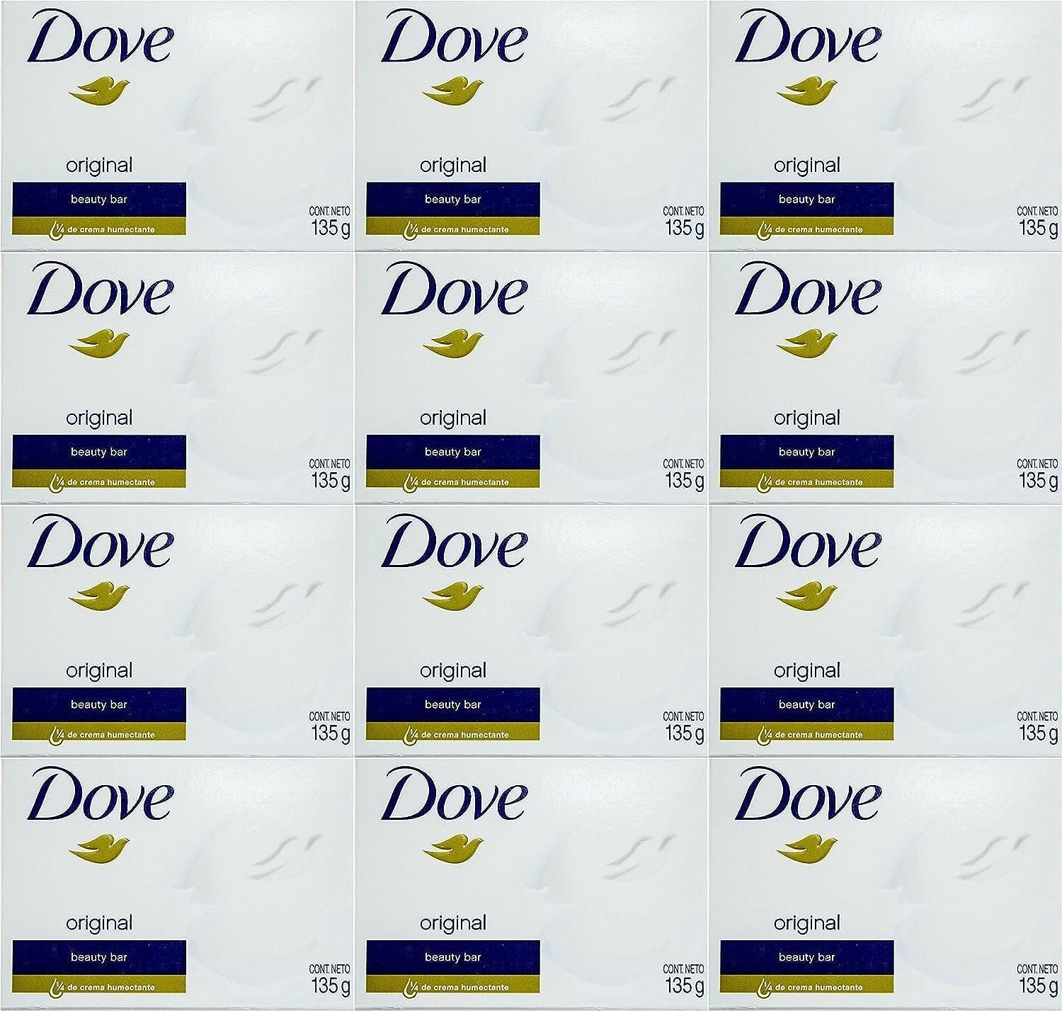 Dove White Cream Bar 4.75 Oz / 135 Gr (Pack Of 12)