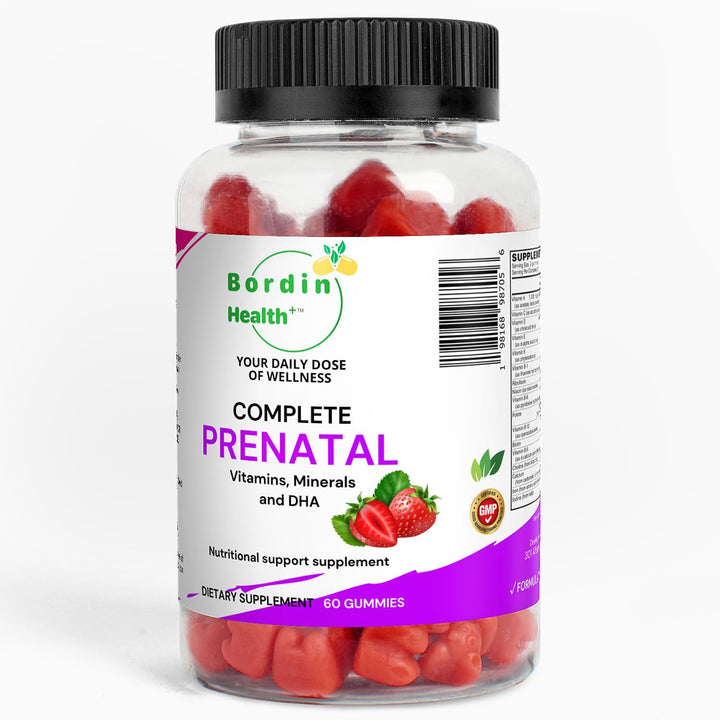 Complete Prenatal Vitamins, Folic Acid, Iron, Minerals and DHA Gummies by Dr. Contarin.