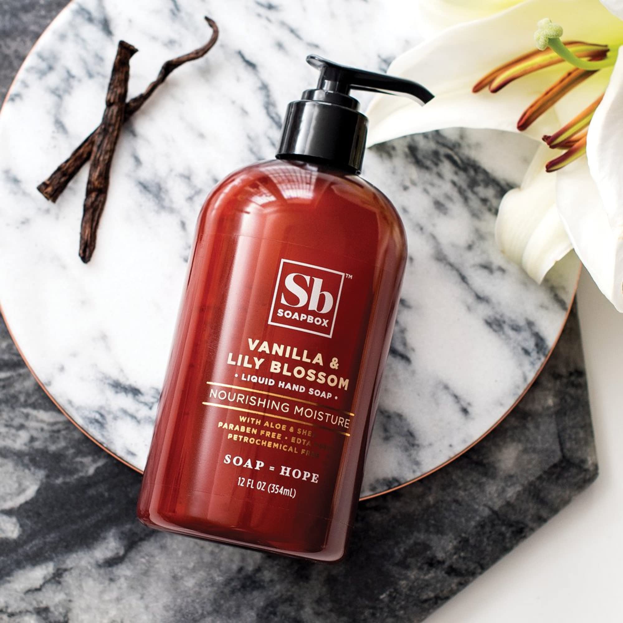 SoapBox Soaps Hand Soap, Vanilla & Lily Blossom, 3 Count