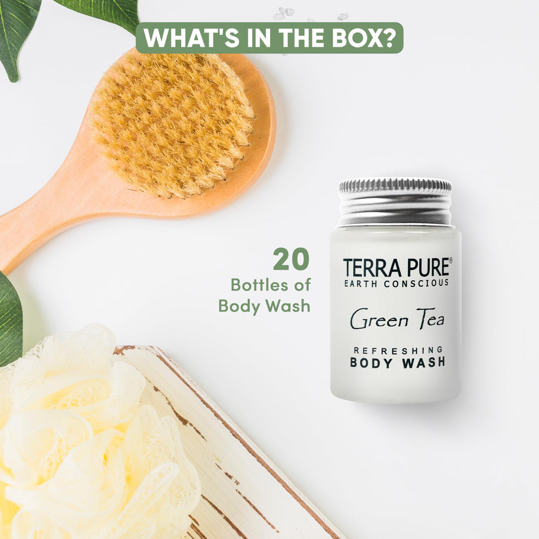 Terra Pure Green Tea Body Wash, 1 oz. In Jam Jar With Organic Honey And Aloe Vera (Case of 20)