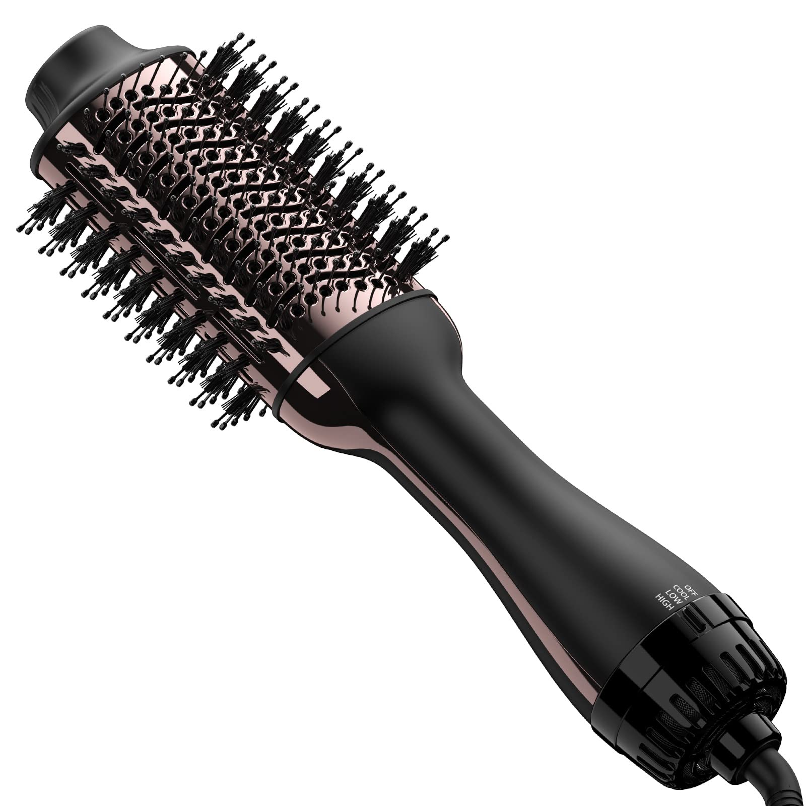 Hair Dryer Brush Blow Dryer in One, Upgraded 4 in 1 Hair Dryer and Styler Volumizer with Negative Ion Anti-frizz Ceramic Titanium Barrel Hot Air Hair Straightener Brush