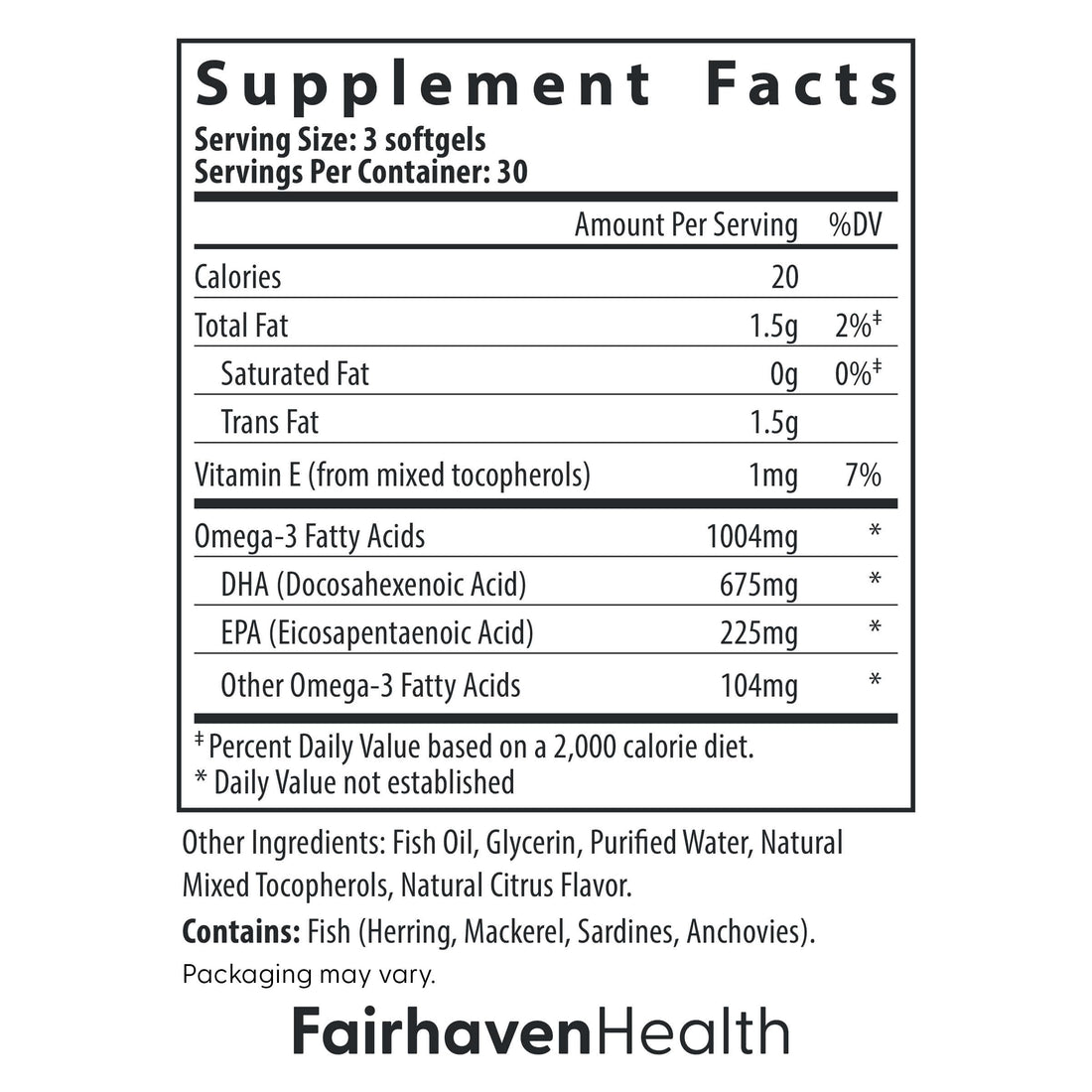 Fairhaven Health Peapod Prenatal DHA Supplements | Premium Icelandic Fish Oil Supplement for Healthy Pregnancy | EPA DHA Omega 3 Supplement for Brain, Eye, Heart Development | Citrus | 90 Softgels