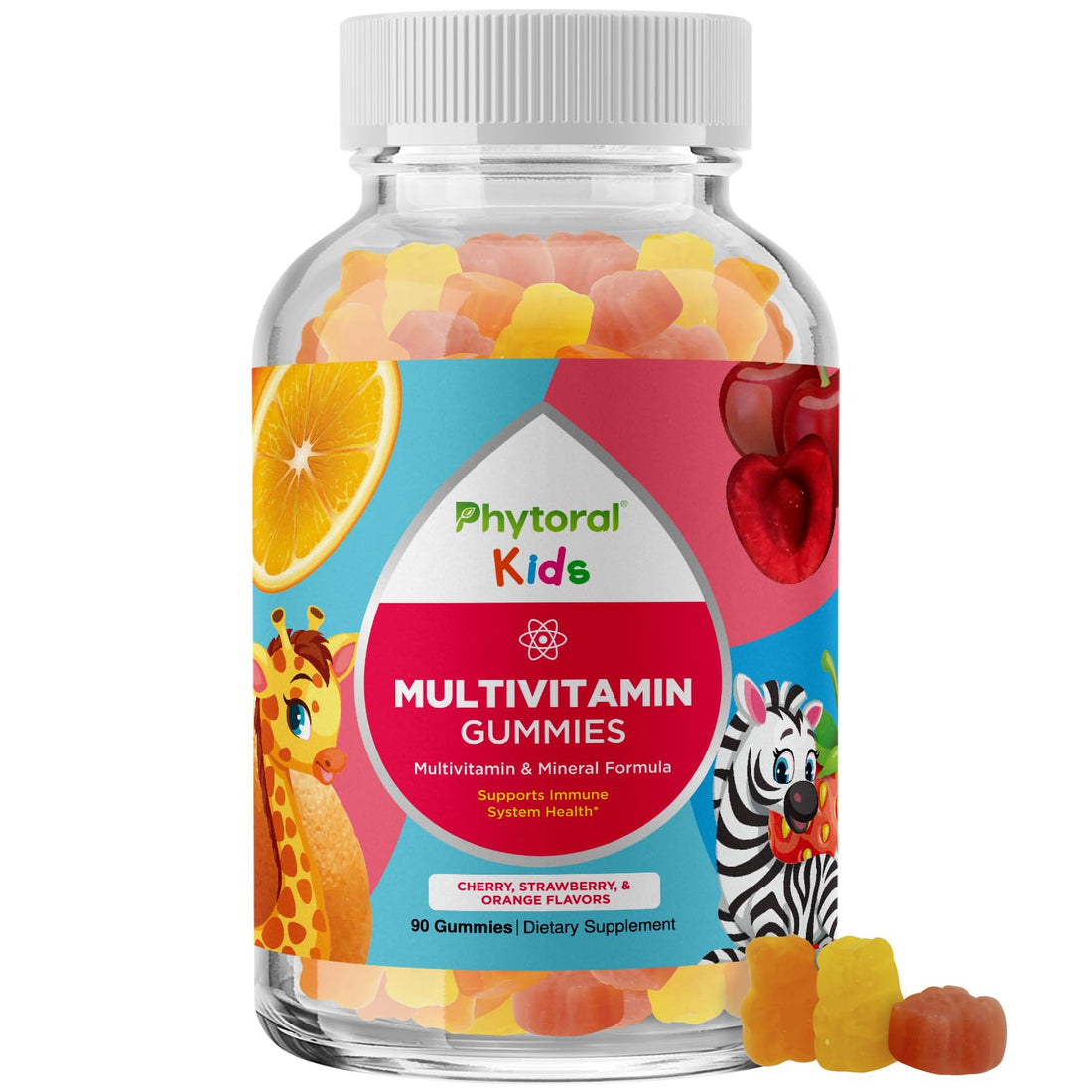 Phytoral Kids Vitamins Gummy Multivitamin Chewable - Kids Gummy Vitamins for Mood Support Natural Energy Boost and Immune Support for - Immune Gummies and Natural Multivitamin