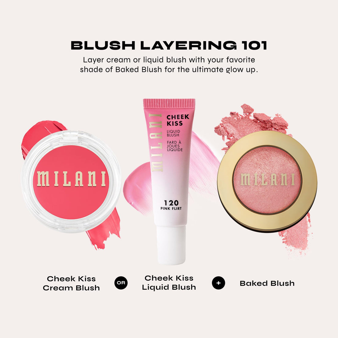Milani Baked Blush, Powder Blush for Cheeks, Cruelty Free Makeup - Shape, Contour & Highlight Face for a Shimmery or Matte Finish -Dolce Pink