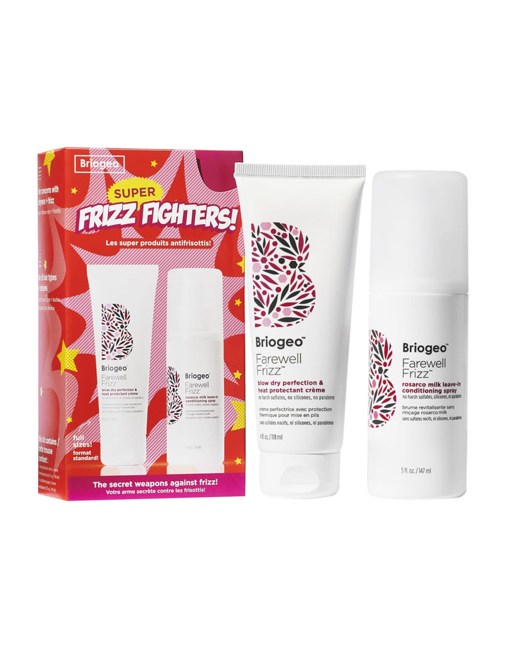 Briogeo Farewell Frizz Super Frizz Fighters Gift Set, Includes 4oz Blow Dry Cream and 5oz Leave-in Conditioner Spray ($51 Value)