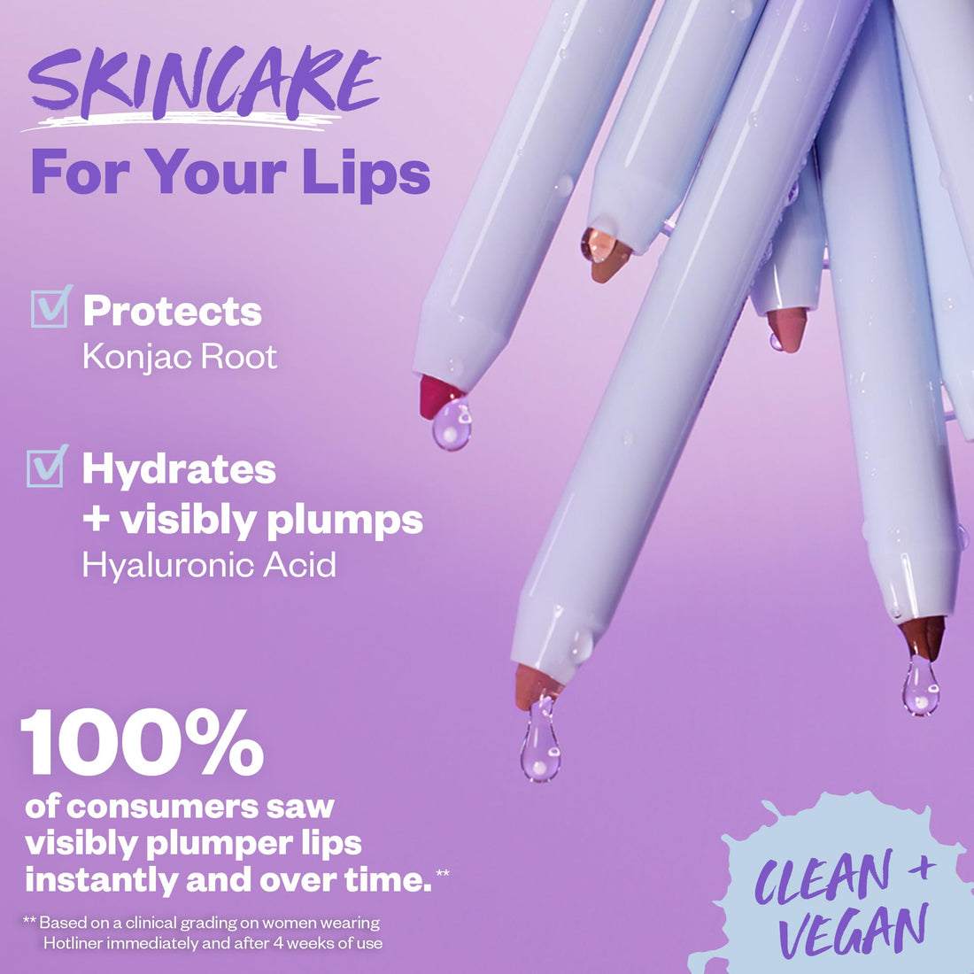 Kosas Hotliner Retractable Lip Liner Pencil with Built-In Brush & Sharpener - Easy Contouring, Hydrating, Long-Lasting - Pigmented Creamy Texture for Plumping Lips- Hyaluronic Acid & Konjac - Supreme