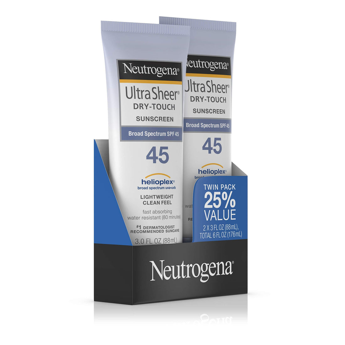 Neutrogena Ultra Sheer Dry-Touch Sunscreen SPF 45, 3 oz (Pack of 2)