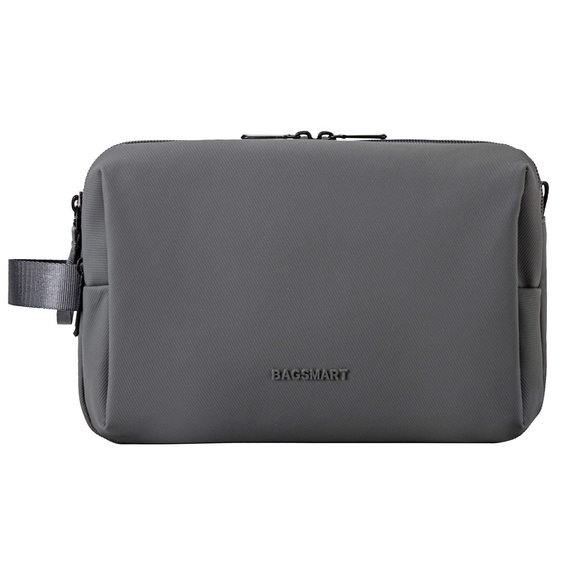 BAGSMART Toiletry Bag for Men, Travel Toiletry Organizer Dopp Kit Water-resistant Shaving Bag for Toiletries Accessories, Door Room Essentials,Grey-medium