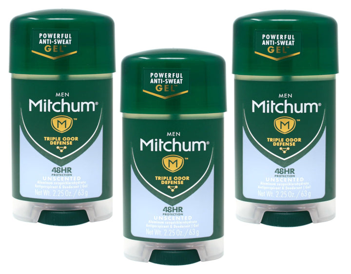 Mitchum Advanced Control Unscented Antiperspirant Deodorant 2.25 Oz (3 Pack)
