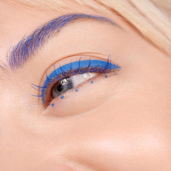 3INA The Color Mascara 850 - Blue Colored Mascara Coats Eyelashes With Fun Color - Washable, Clump Free, Volumizing Mascara in Bold Colors - Colorful Vegan and Cruelty Free Makeup - 0.47 Fl. Oz