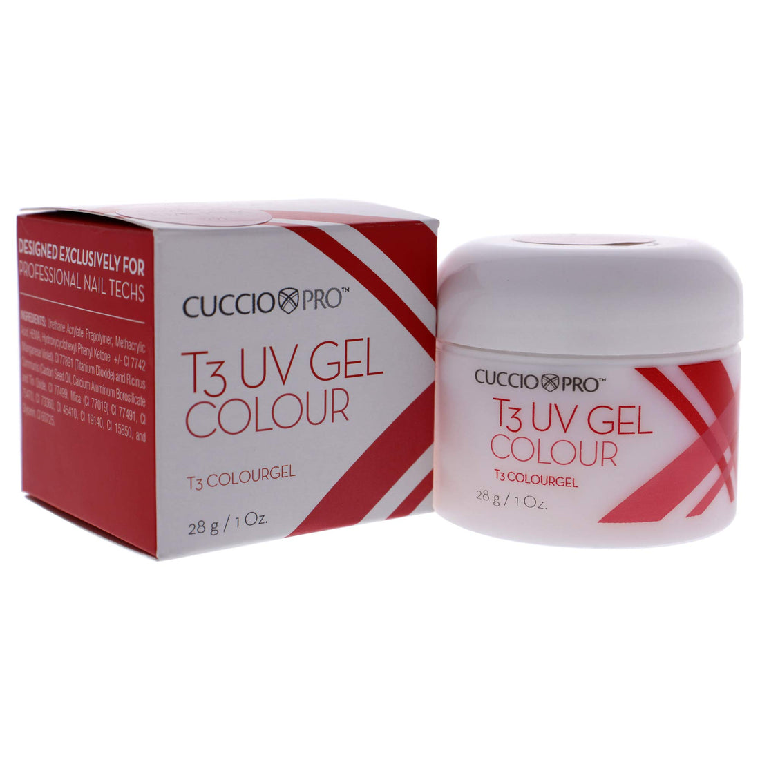 Cuccio Pro - T3 Uv Gel Color - Opaque Petal Pink - for Women - Nail Gel - 1 oz