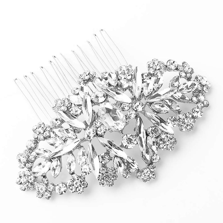 Wedding Hair Comb Glistening Wedding Hair Jewerly for Bride and Bridemaid Side Bridal Comb Sliver Color