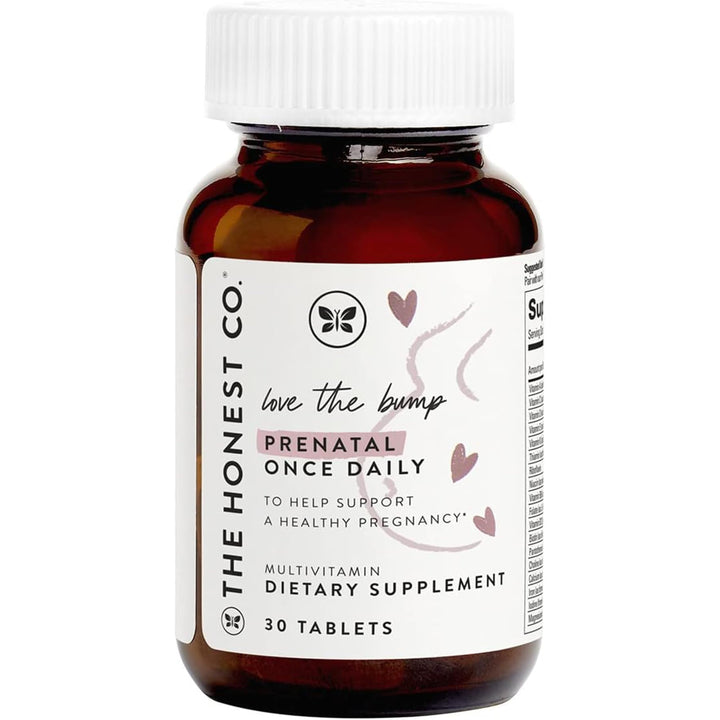 The Honest Company Love the Bump Prenatal Once Daily Supplement | NSF-Certified, Non-GMO | 30 Count Tablets