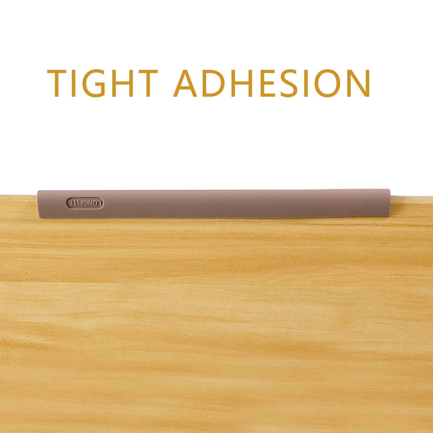 LONGFITE Corner Protectors and Edge Guards Baby Proof Corner Covers and Bumpers Cushion Top Grade Silicone Non-Choking Risk with Strong Stickiness (8 Pack) (Edge Guards Dark Brown, Edge)