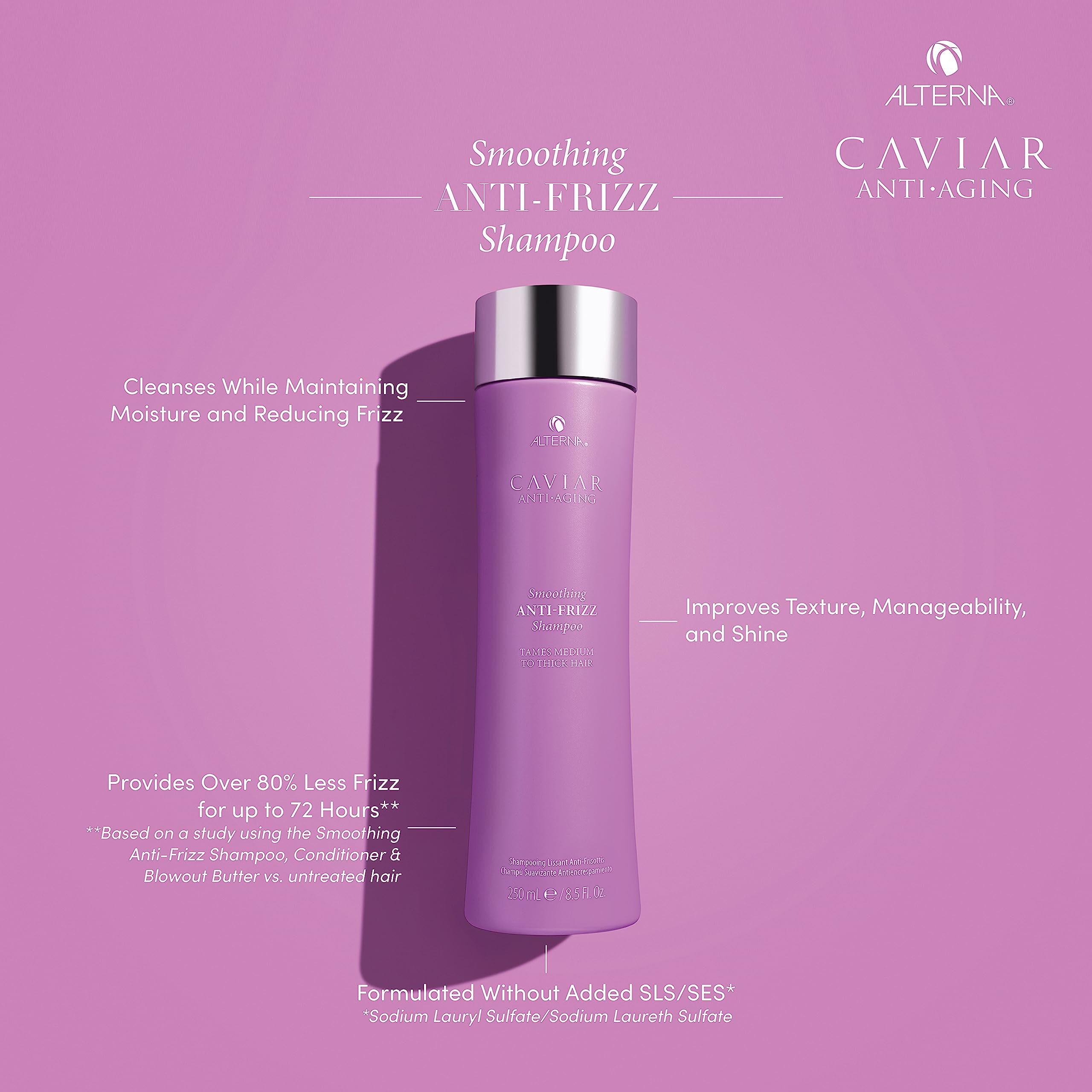 Alterna Caviar Anti-Aging Smoothing Anti-Frizz Shampoo Unisex Shampoo, 33.8 Fl Oz