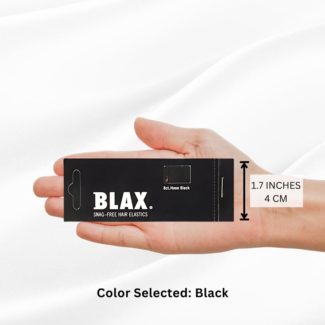 Blax Black Snag-Free Hair Elastics - 4mm 2 Packââ‚¬¦