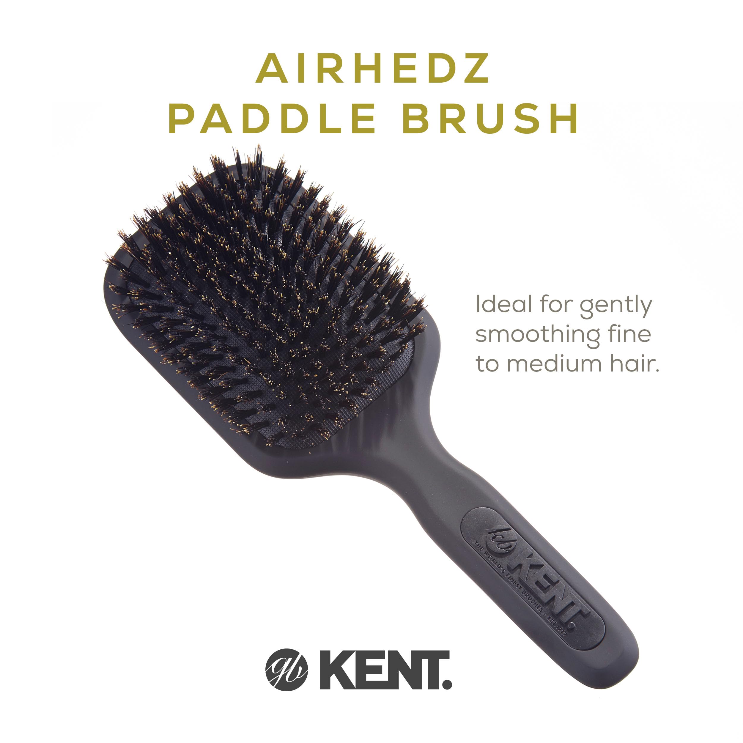 Kent Airhedz Smoothing and finishing Hair Brush, (Color May Vary)