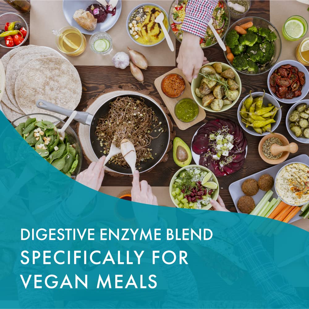 Real-Zymes™ VEGAN Digestive Enzymes Supplement with Probiotics for Better Digestion - Natural Support for Relief of Bloating, Gas, Belching, Diarrhea, Constipation, IBS, etc. - 90 Caps