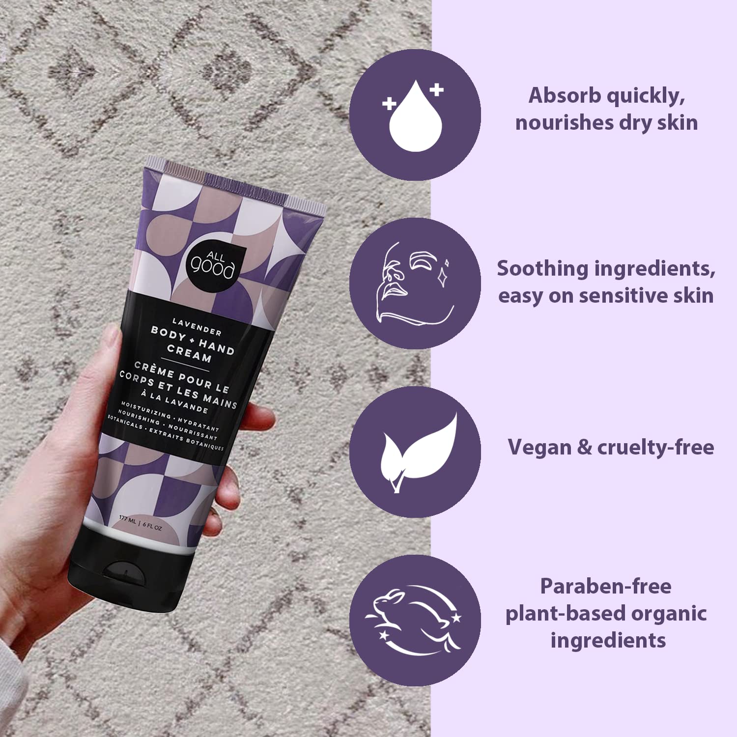 2-Pack, Lavender: All Good Lavender Lotion -2 Pack