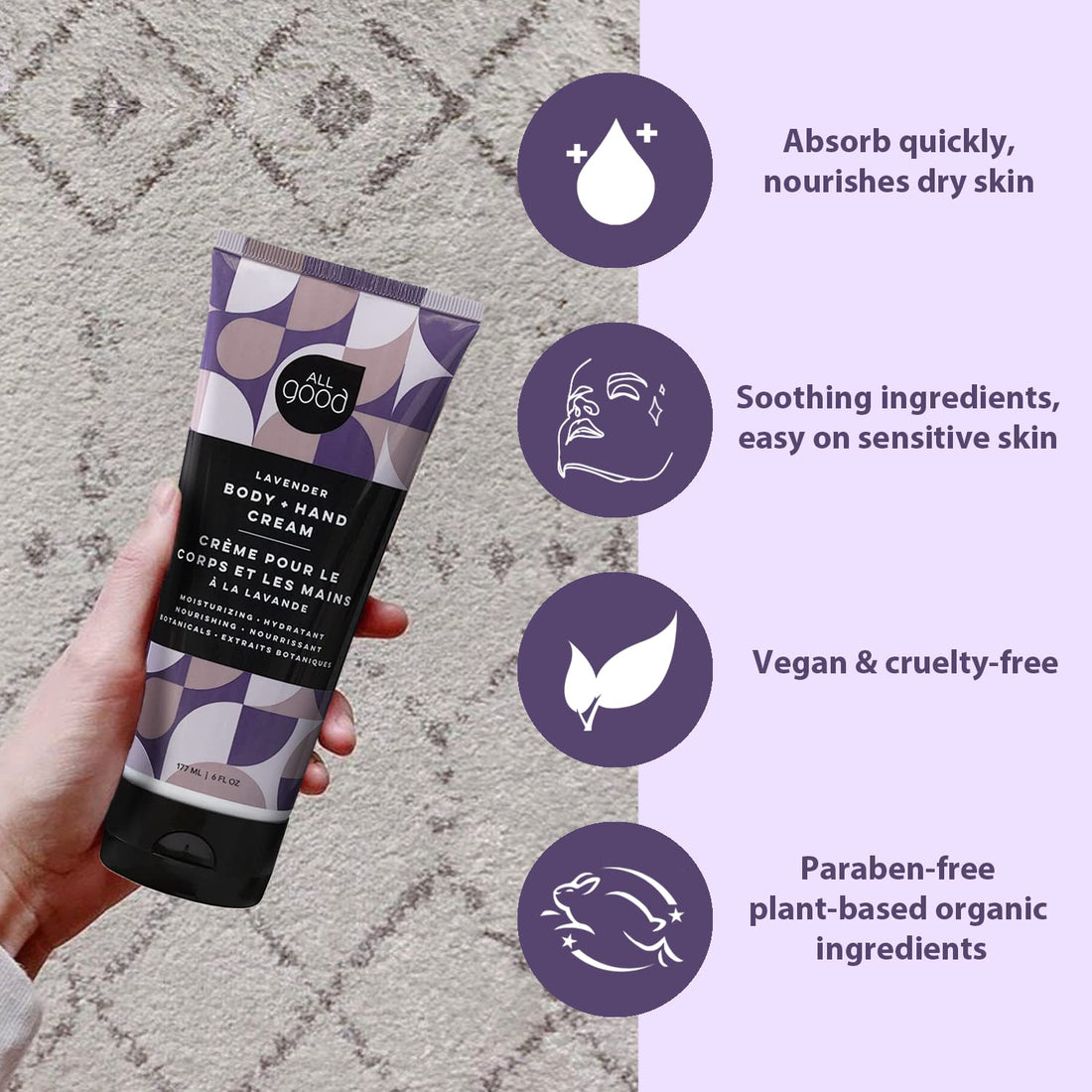 2-Pack, Lavender: All Good Lavender Lotion -2 Pack