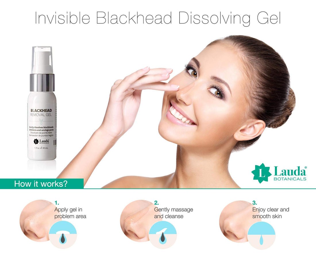 Lauda Blackhead Dissolving Gel - Powerful Exfoliant - Blackhead Remover & Acne Treatment, 30ml