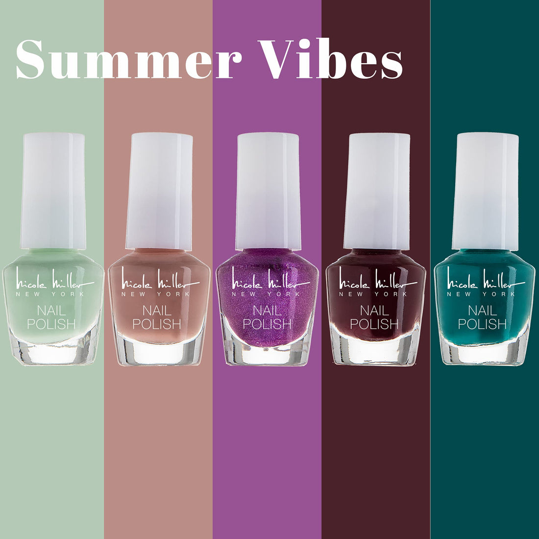 Nicole Miller New York Nicole Miller Mini Nail Polish Set/Floral Collection /15 Metallic And Trendy Colors