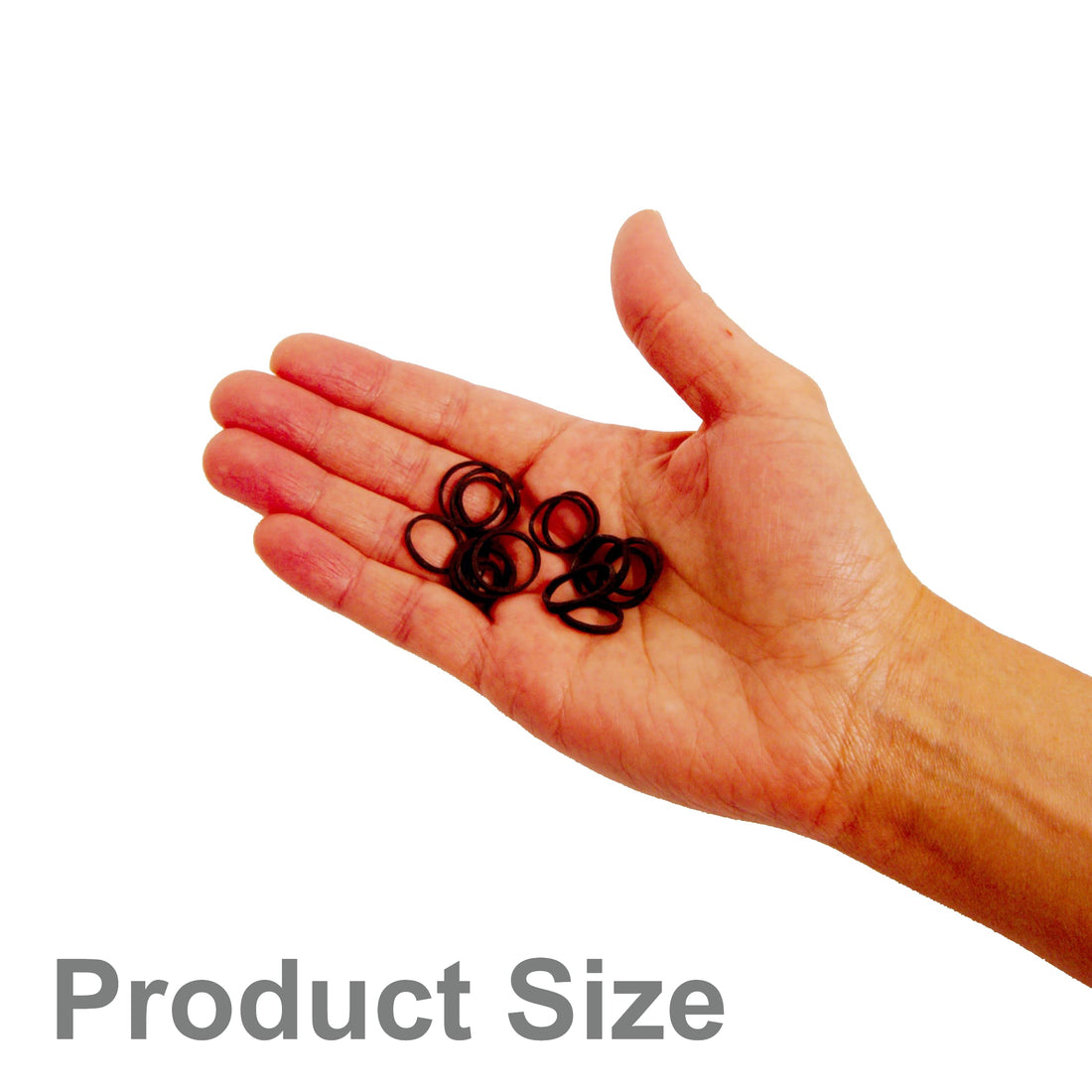 Amelia Beauty 500 Count Elastic Rubber Bands in Re-closable Container (Black)