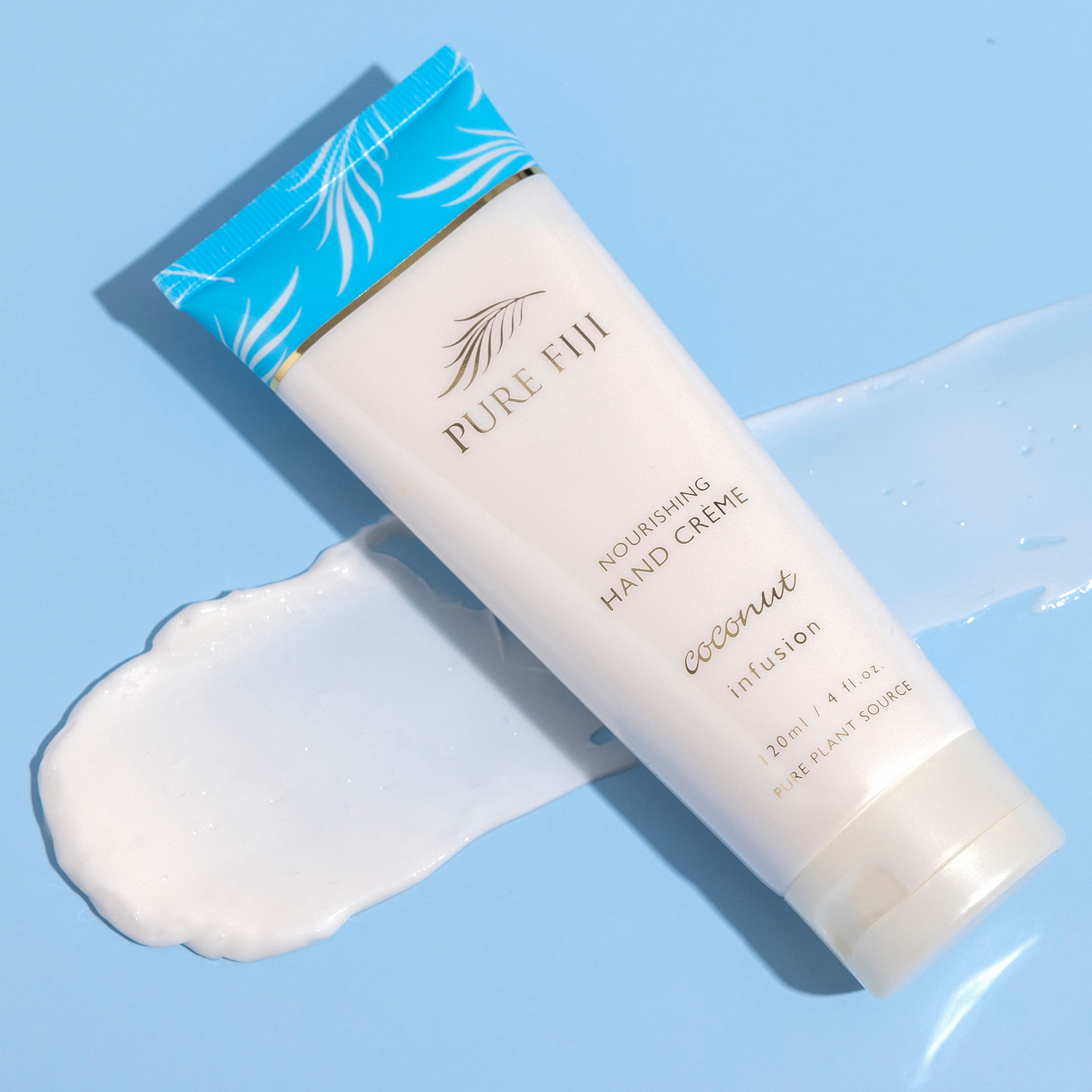 PURE FIJI Nourishing Hand Cream - Deep Moisturizing Hand Cream for Women and Man, Hand Lotion For Dry Hands - 24 Hour Moisture, Organic Ingredients, Coconut, 4 oz