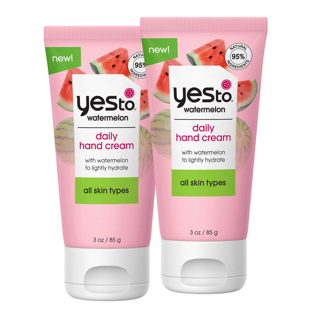 Yes To Watermelon I Daily Hand Cream 3 Oz 2 Pack I I Hydrate Refresh I Watermelon Extract I Vegan I 95 Natural Ingredients, All Skin Types