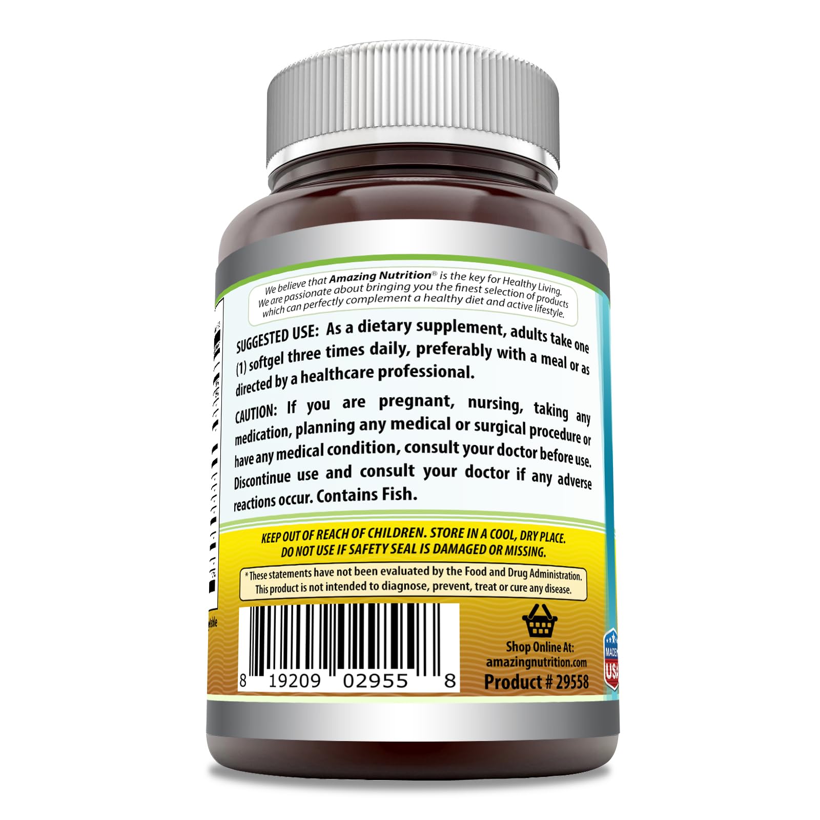 Amazing Omega 3.6.9 1200 mg Softgels Supplement | Unique Formula of Flaxseed Oil 400 mg, Fish Oil 400 mg and Borage Oil 400 mg | Rich in Omega 3,6,9 Fatty Acids (Lemon, 250 Count)