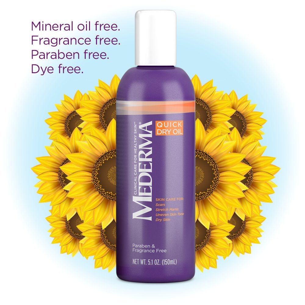 Mederma Skin Care Quick Dry Oil for Stretch Marks, 3.4 Oz