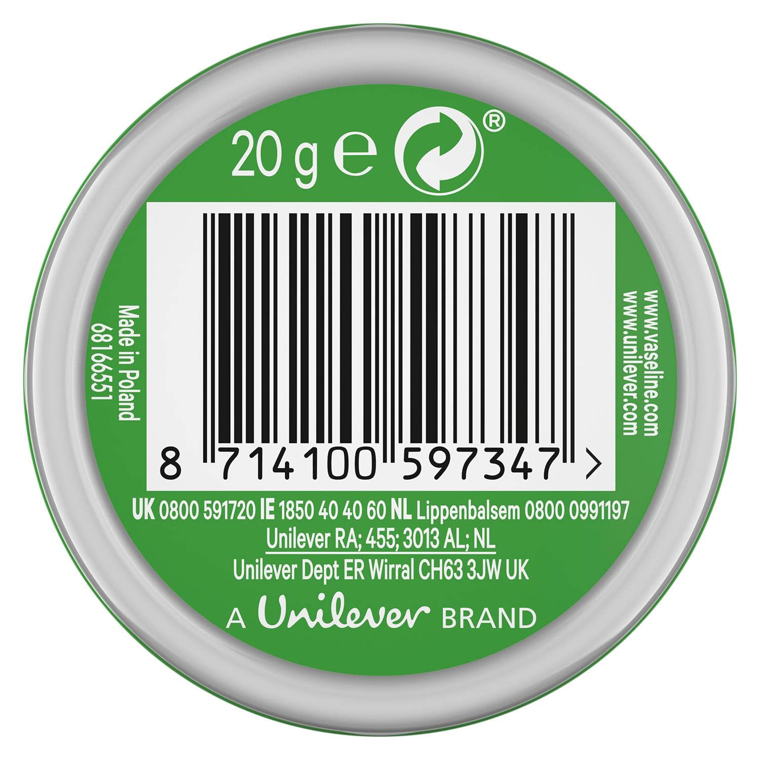 Vaseline Lip Therapy | Vaseline Lip Balm | Lip Moisturizer for Very Dry Lips | Aloe | 20g