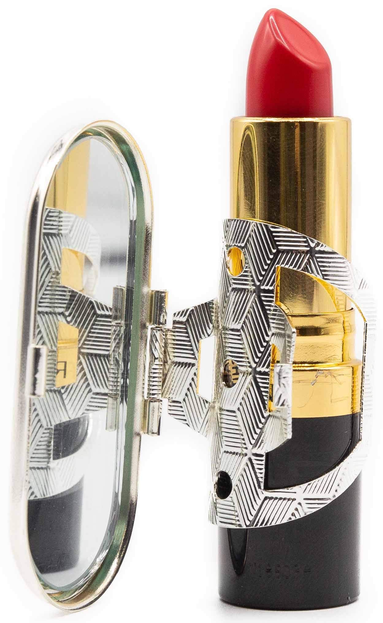 Stephanie Imports Set of 2 Clip-On Round Lipstick Mirrors (Retro Squares)