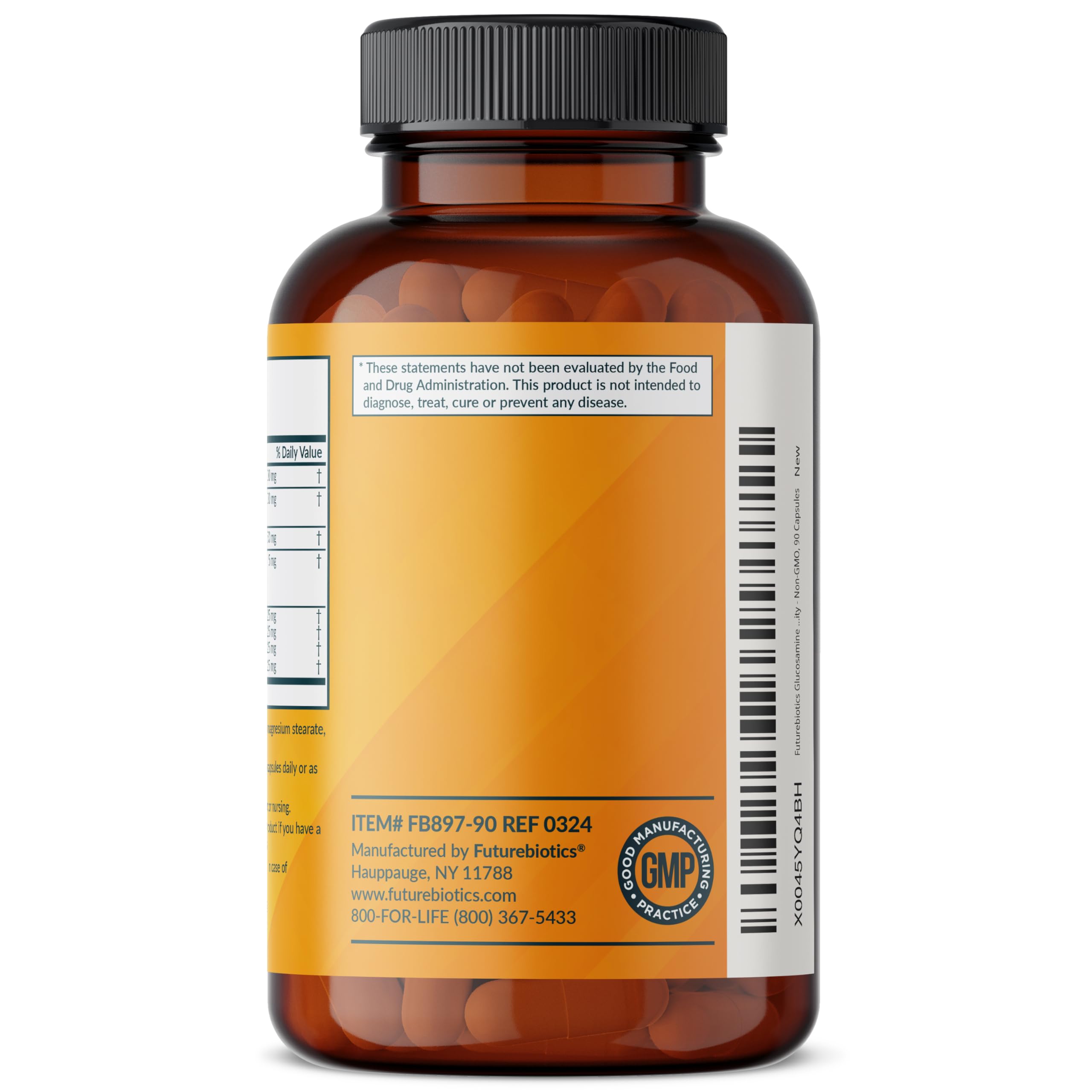 Futurebiotics Glucosamine Chondroitin Turmeric & MSM Advanced Joint Formula, Supports Healthy Joints & Mobility - Non-GMO, 90 Capsules