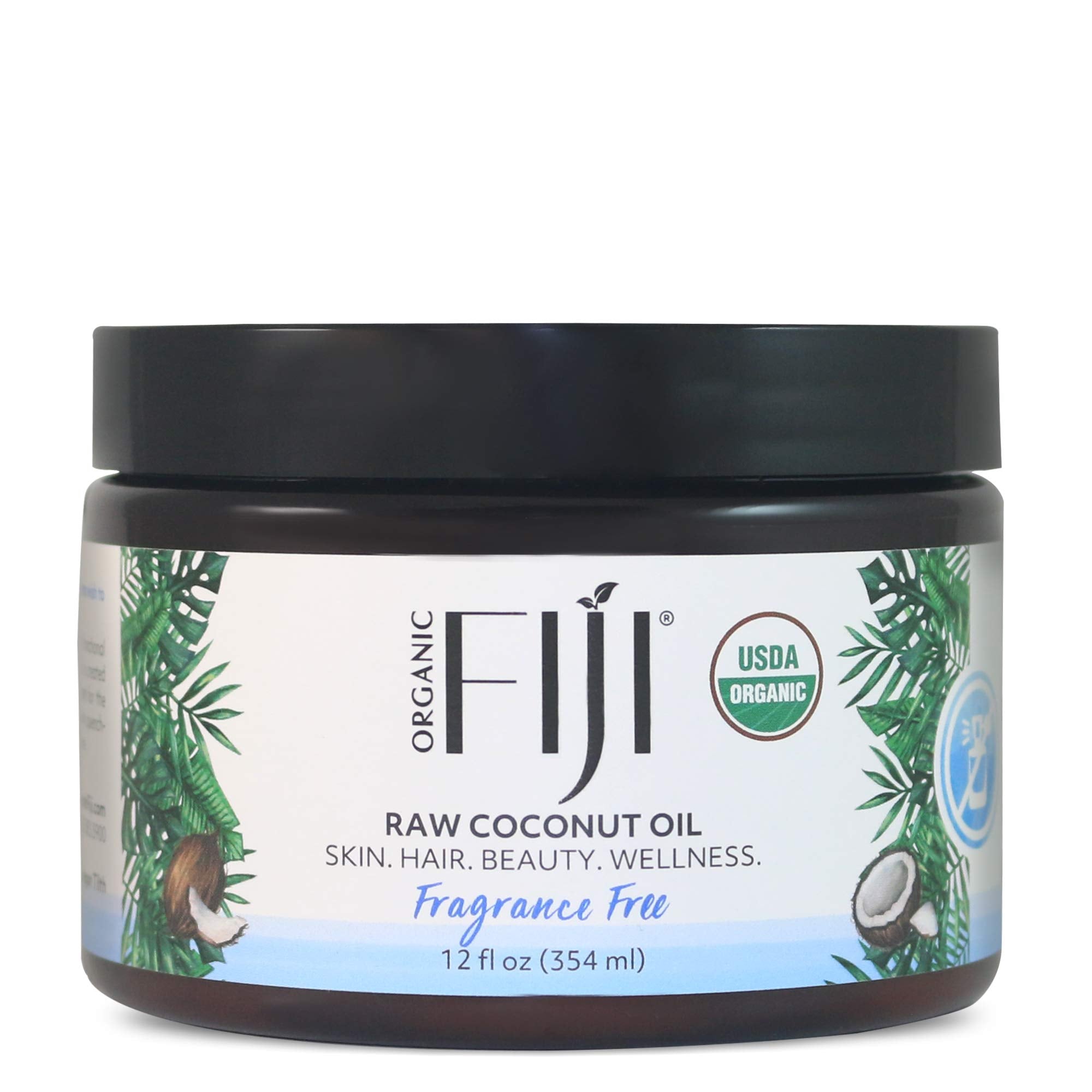 Organic Fiji Raw Cold Pressed Coconut Oil, 12 oz