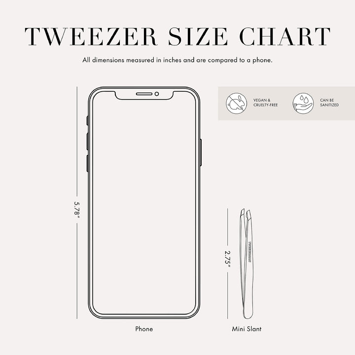 Tweezerman Mini Slant Tweezer, Flamingo Pink