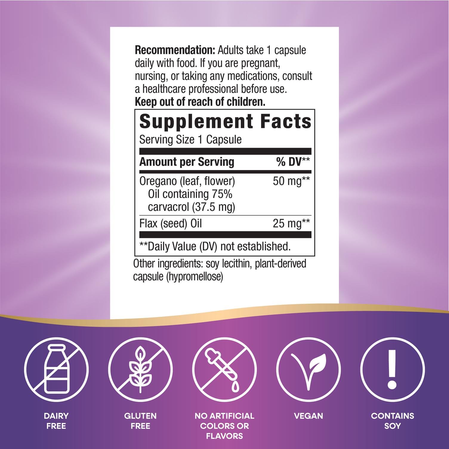 Nature's Way, Standardized Ext Oregano Oil, 60 Count