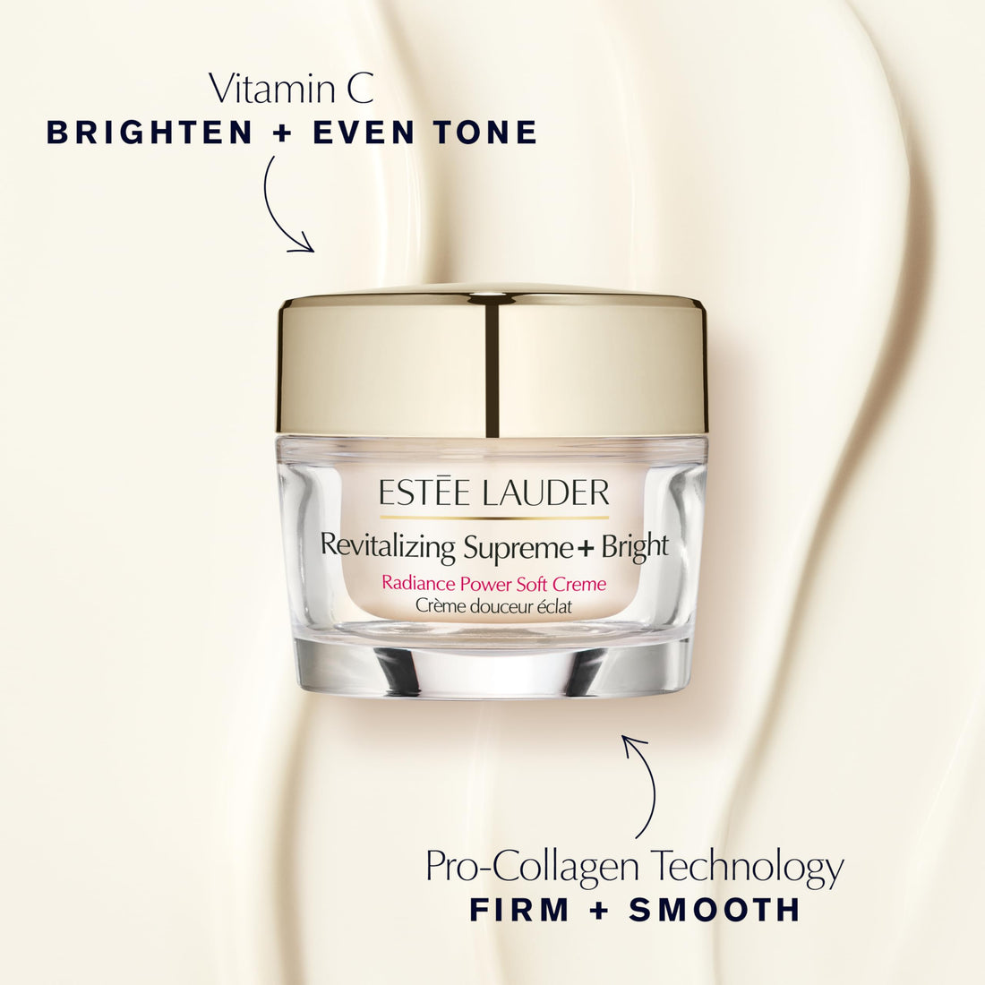 Estée Lauder Revitalizing Supreme+ Bright Radiance Power Soft Cream | Face Moisturizer with Vitamin C | Targets Dark Spots & Dullness, 1.7 Ounce