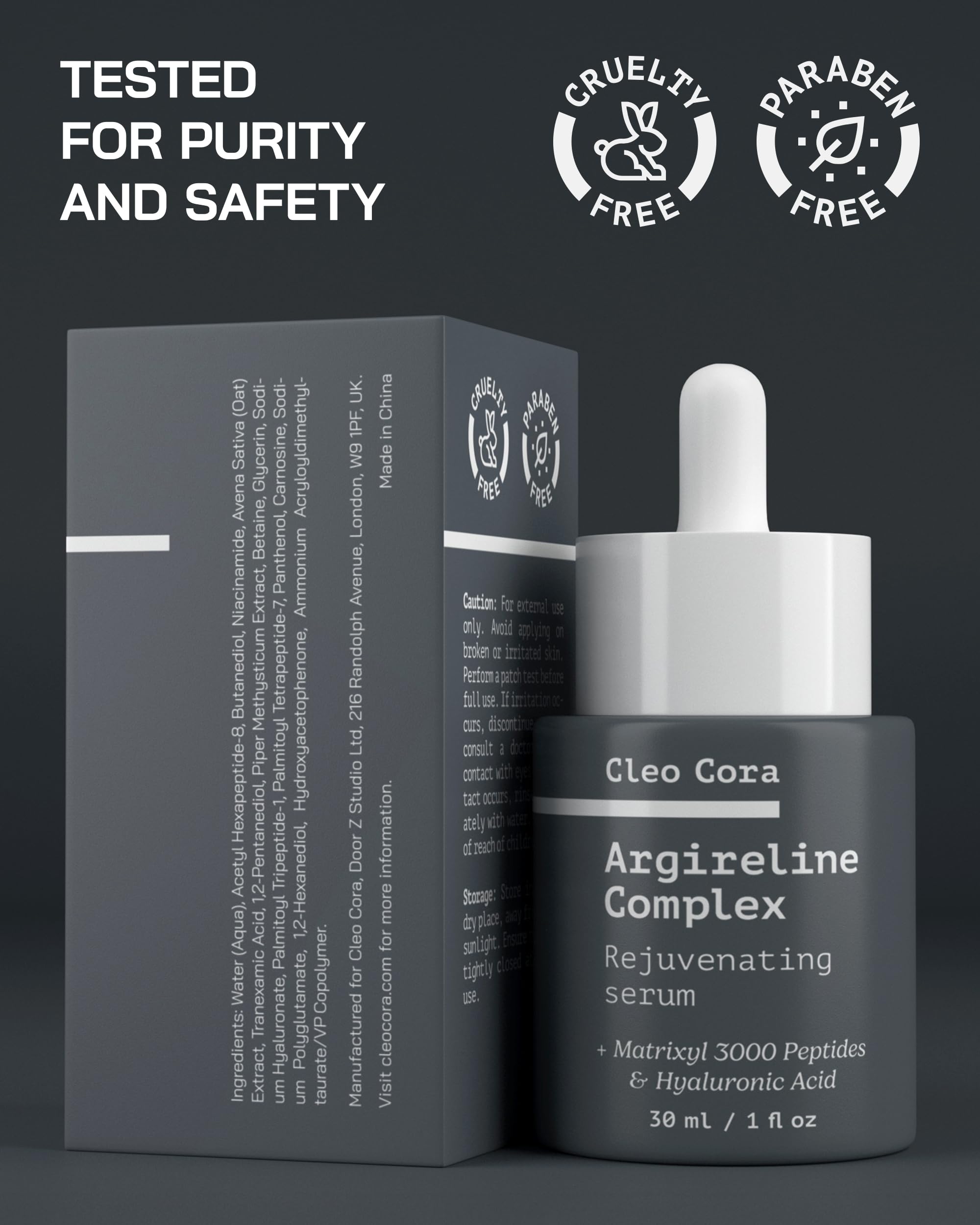 Argireline Serum with Matrixyl 3000 - Anti Wrinkle & Anti Aging Face Serum with Hyaluronic Acid, Tranexamic Acid & Niacinamide - 10% Argireline Peptide - Facial Skincare
