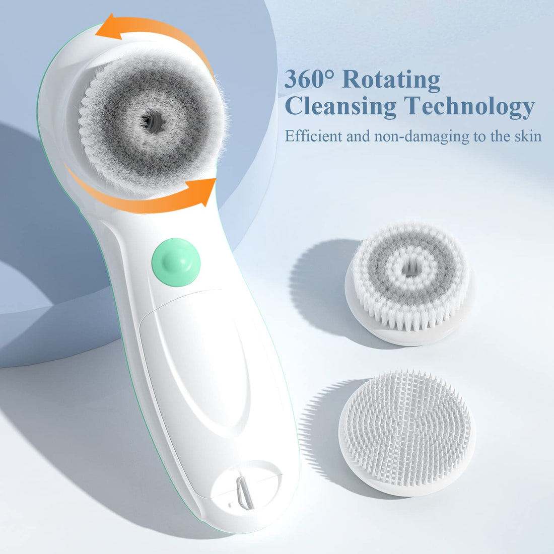 TOUCHBeauty AS-0759D 360 Rotary Facial Cleansing Brush with PBT Brush&Convenient Stand