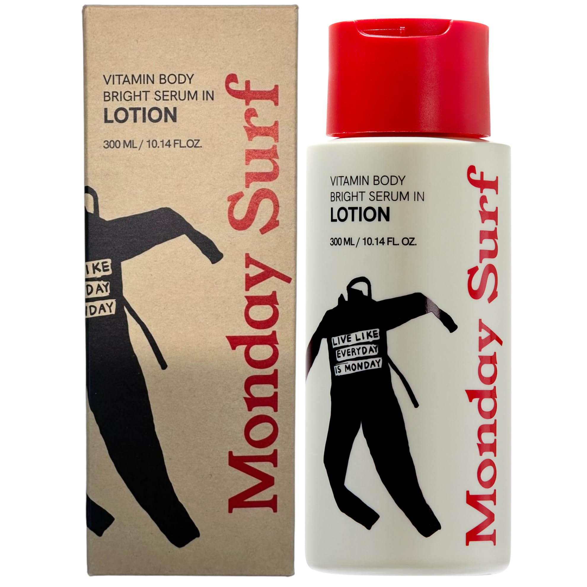 Vitamin Body Lotion-Vanilla Woods Scent, Glow Skin, Korean Body Lotion, 24-Hour Moisture Skin Care, Niacinamide, Vitamin C, Vegan, for Women & Men 10.14 Fl Oz