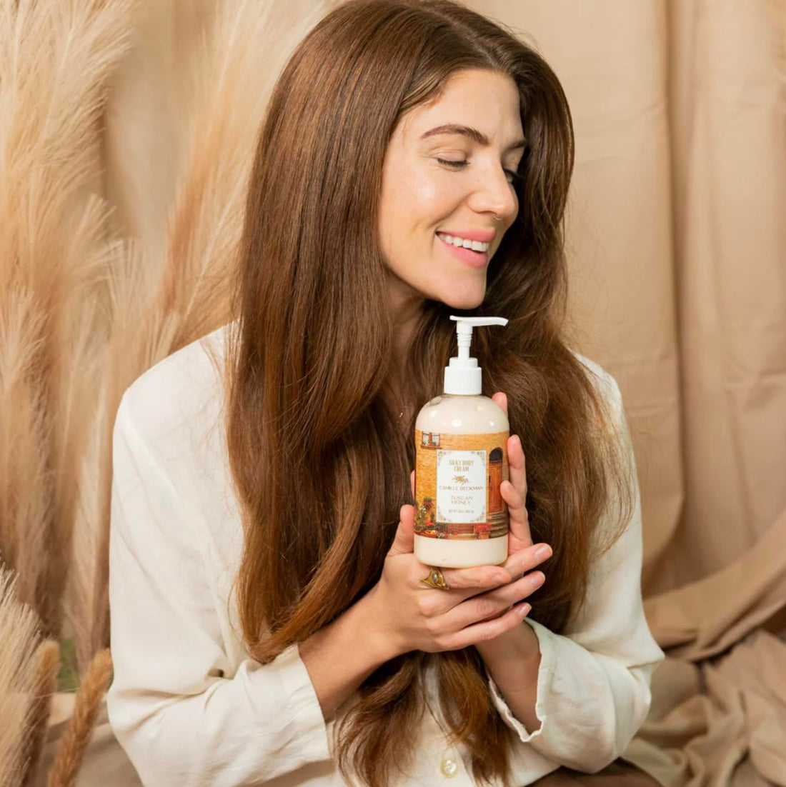Camille Beckman Tuscan Honey Silky Body Cream 13 oz Pump Bottle by Camille Beckman