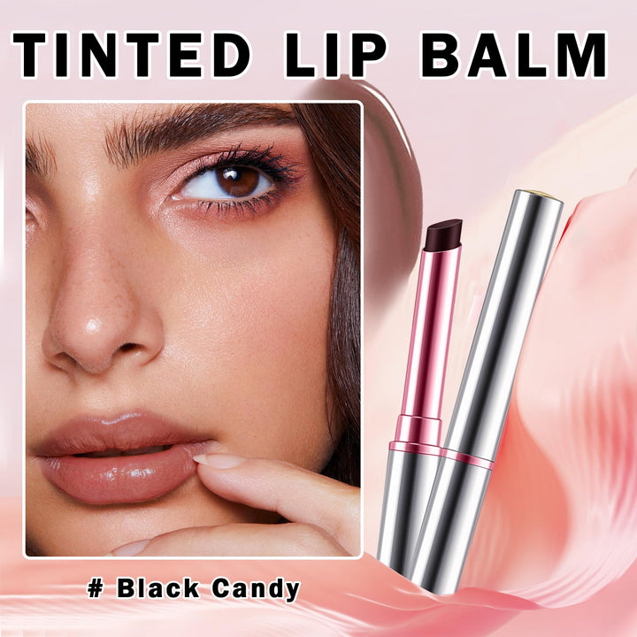 IONSGAKO Honey Lipstick Tinted Black Lip Balm Hydrating Sheer Natural Glossy Finish Lipstick for Women Buildable Lip Color Moisturizing Lip Care Balm for Dry Lips, Vegan & Cruelty-Free, Black Candy
