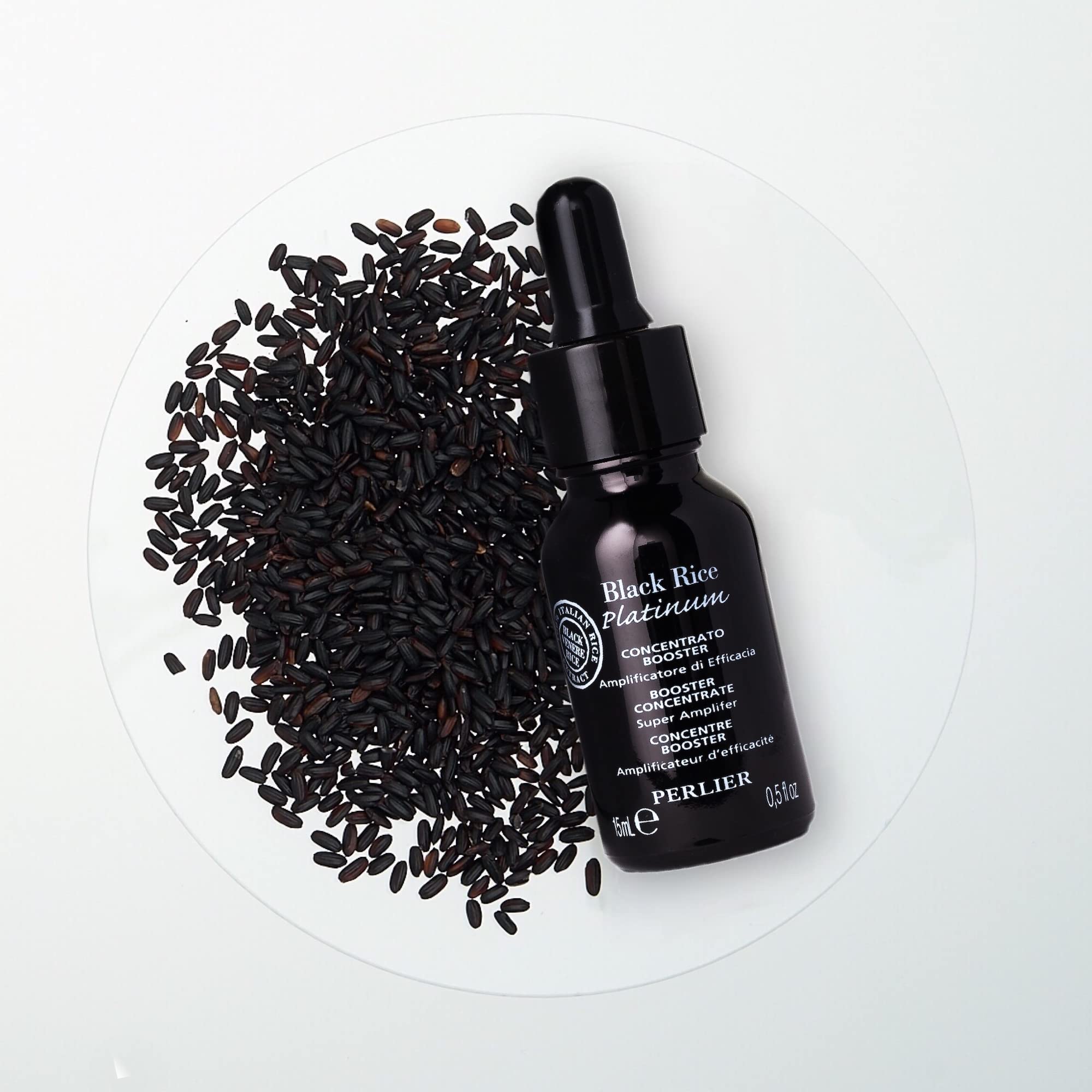 Perlier Black Rice Platinum Ultra-booster Face Serum Concentrate .5 Fl Oz.