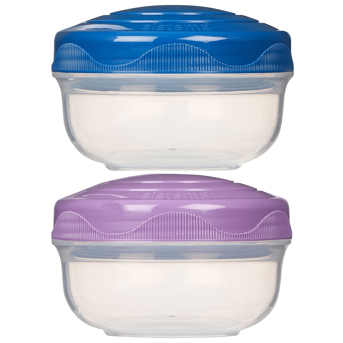 Sistema to GO PortionPod Food Storage Containers, Small Snack Pots, BPA - Free, Assorted Colours, 2 x 210 ml